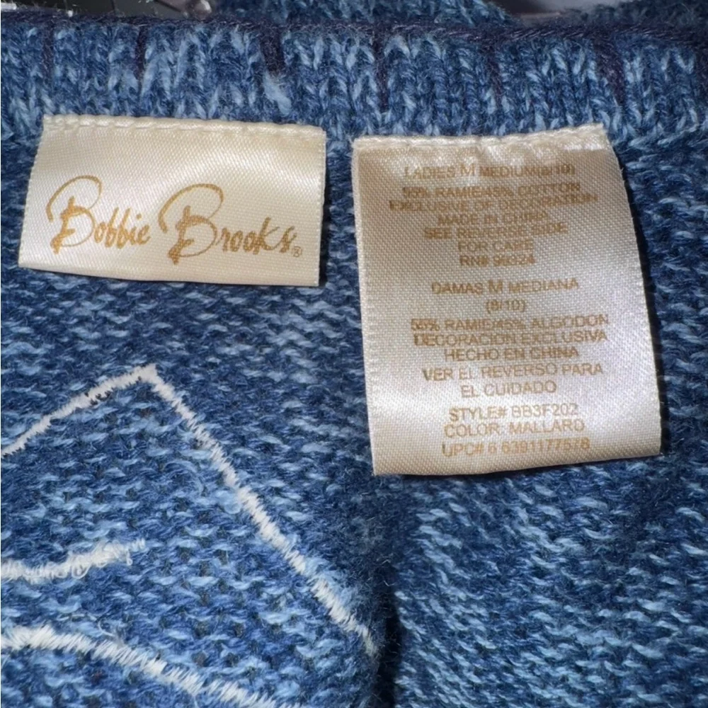 Bobbie Brooks Pumpkin Patch Scarecrow Embroidered Sweater Vest‎ Women’s M